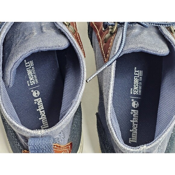 Timberland Amherst Blue Canvas Mid Top Chukka Sneakers Women's 9.5 - Picture 7 of 8